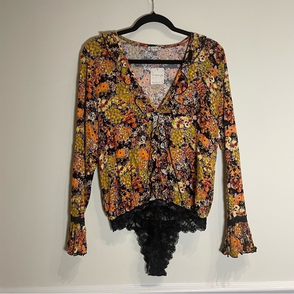 Free People NWT Heat Wave Bodysuit Midnight Combo Size Small - Picture 7 of 11